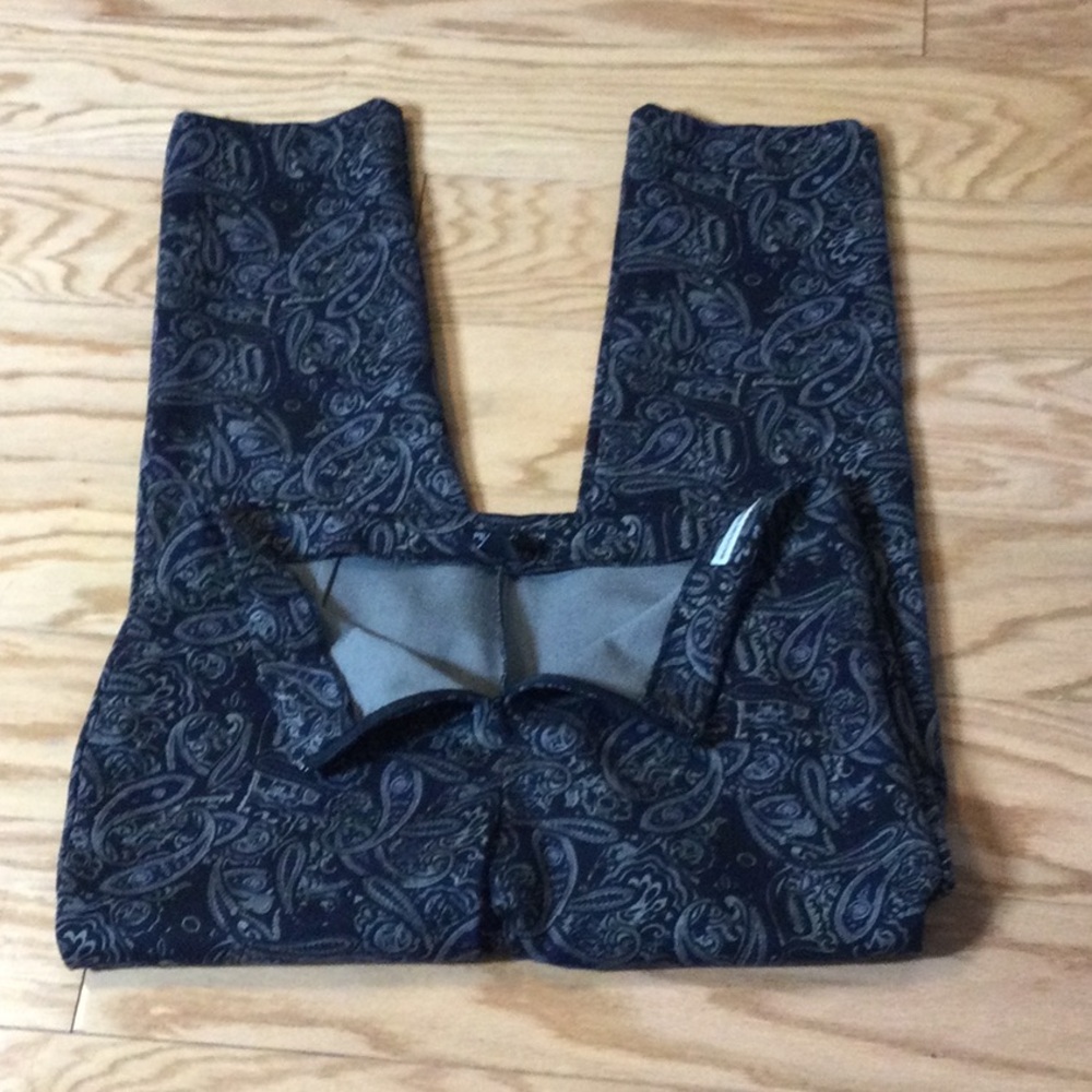 12 Peace of Cloth navy paisley ankle pants